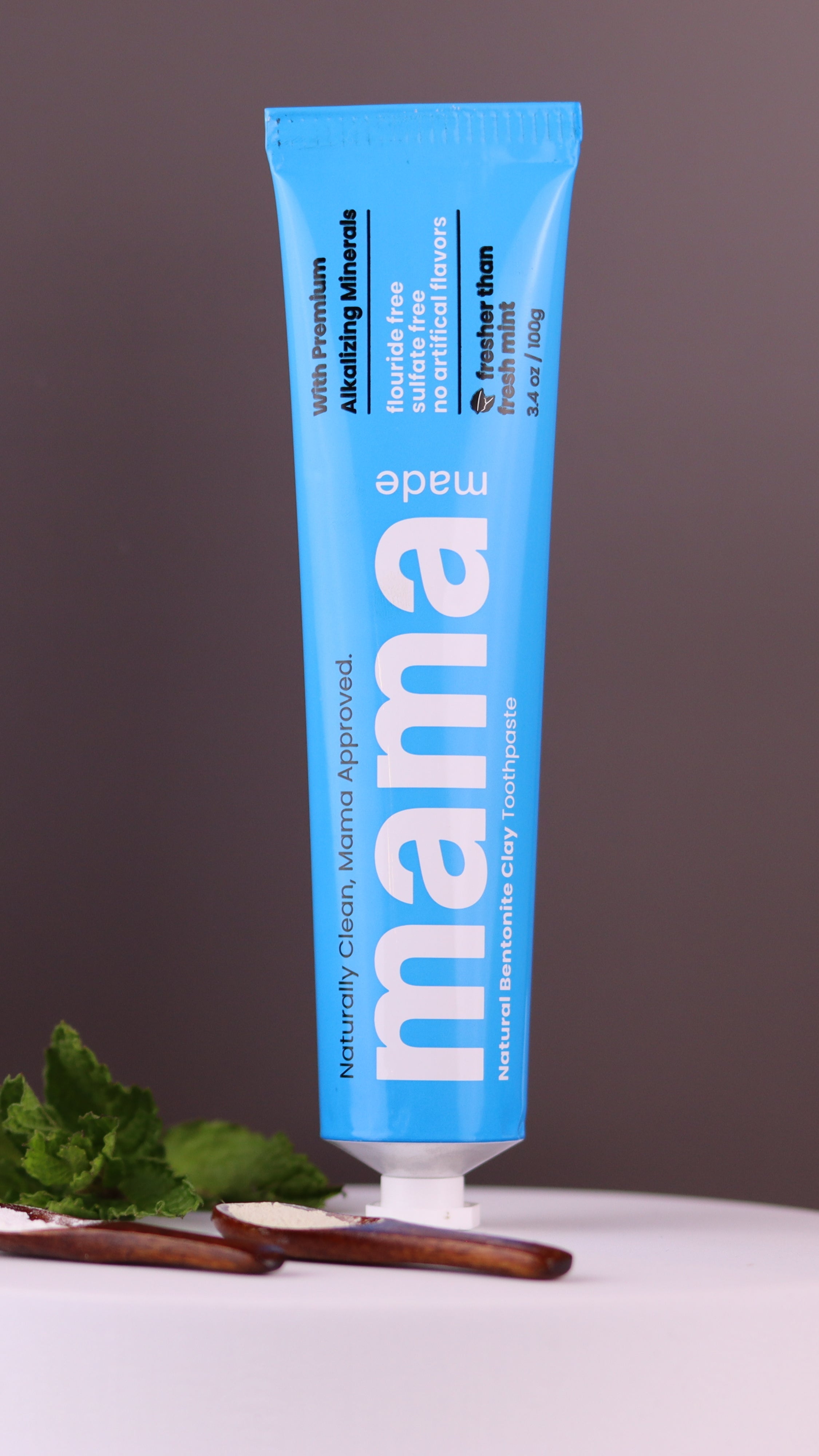 Mama Made 100% Natural Bentonite Clay Toothpaste – Fluoride-Free